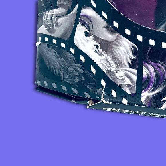 Monster High Doll, Clawdeen Wolf in Black & White, Reel Drama Collector See Pics - Picture 5 of 10